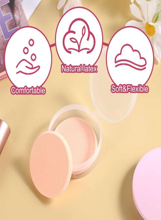 Aeaocvo 2 Pcs Foundation Sponge, Round Makeup Sponges for Foundation, for All Skin Types, Powder Puff for Flawless Application, Wet and Dry Dual Use - Image 4